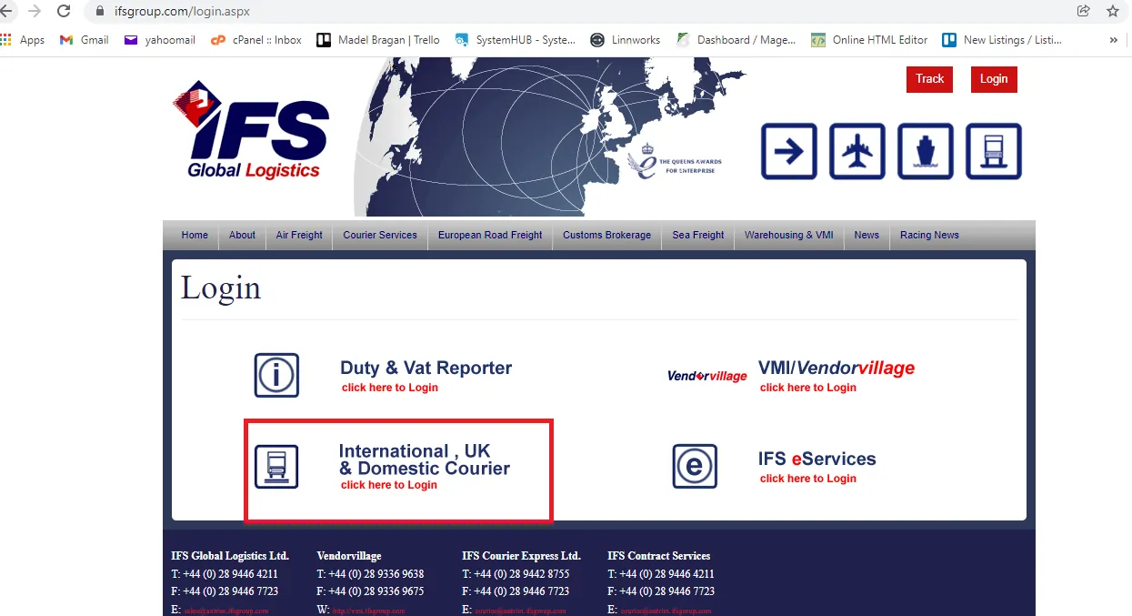 Fig. 7 — Click on Log-in