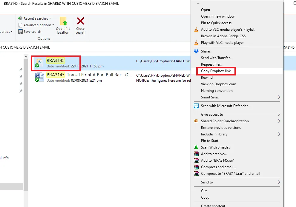 Fig. 2 — is an old snipe (different folder name) but the process on how to search