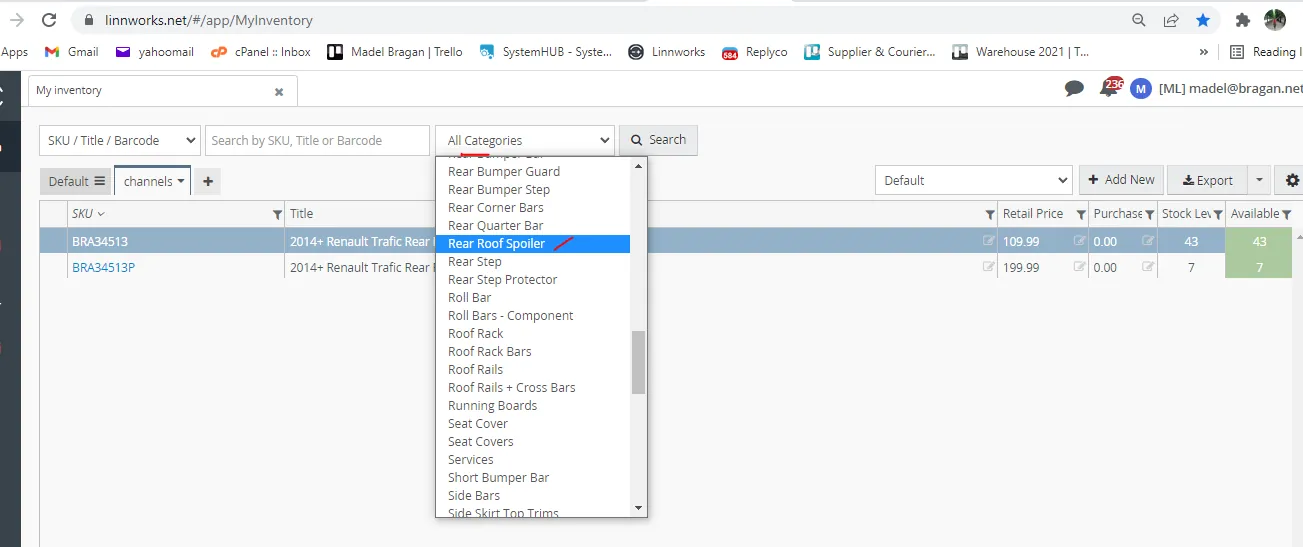 Fig. 4 — Check Composition Tab to Check for the Child Item, if there is one then duplicate this.