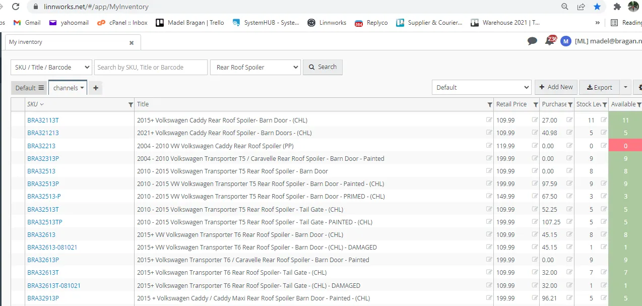 Fig. 5 — If no child item. Click the All Categories and Select the item then Click Search