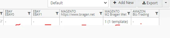 Fig. 11 — below shows that there are no active listing to eBay and Amazon channels