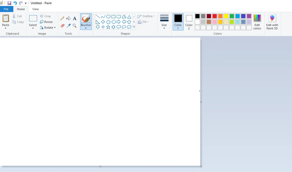 Fig. 10 — MS Paint App - You can search it in your computer