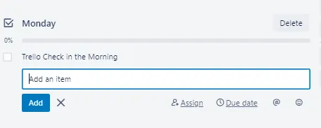 Add Checklist